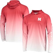 Columbia Men's Columbia PFG Scarlet Nebraska Huskers Terminal Tackle Omni-Shade UPF 50 Long Sleeve Hooded Top