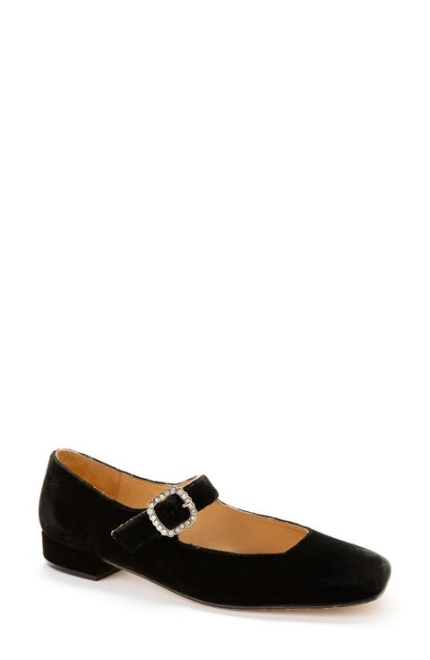 Women's Velvet Mary Jane Flats | Nordstrom