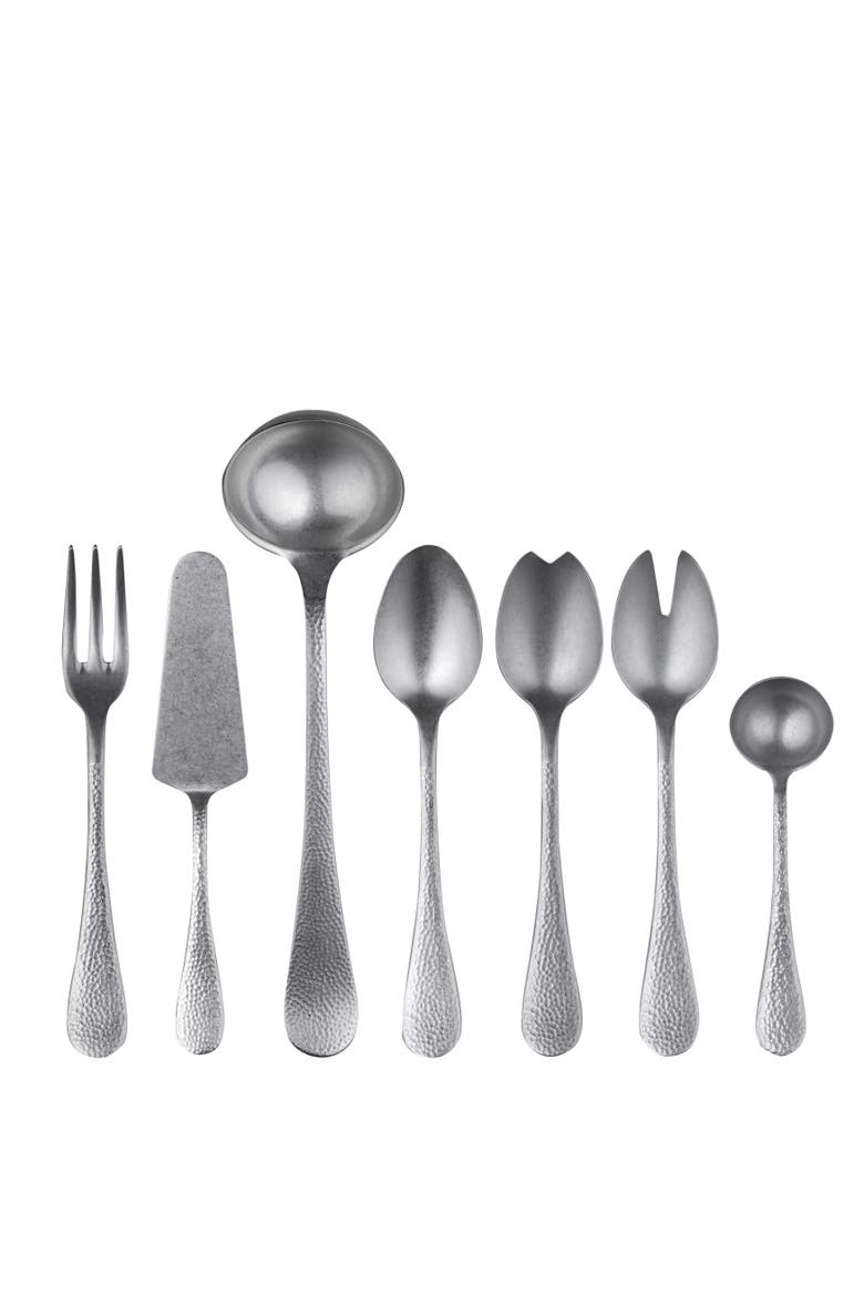 Epoque Serving Set - 7 Pieces, Main, color, Pewter Silver