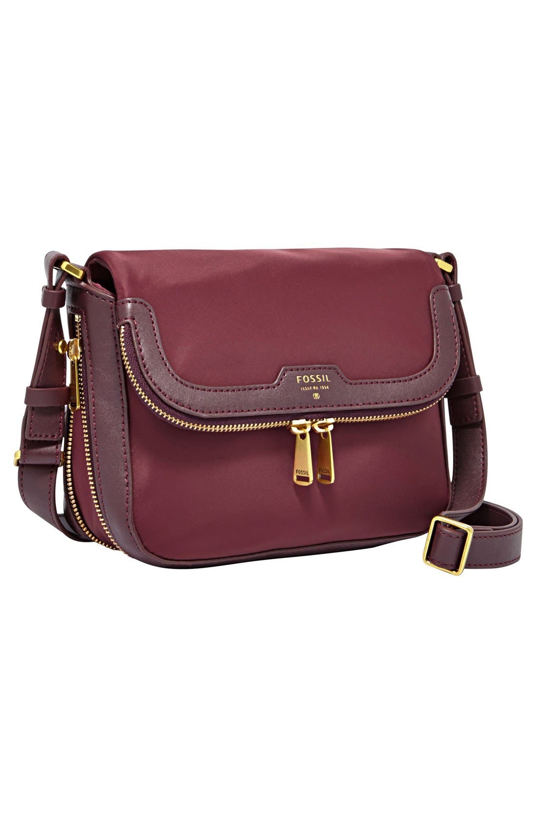 'Small Preston' Nylon Crossbody Bag, Alternate, color, RAISIN