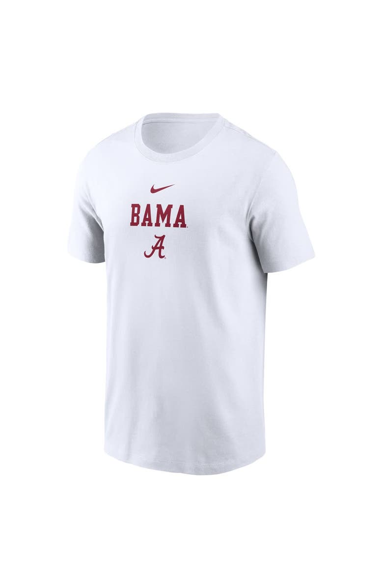 Nike Men's Nike White Alabama Crimson Tide 2-Hit Stacked T-Shirt, Alternate, color, White