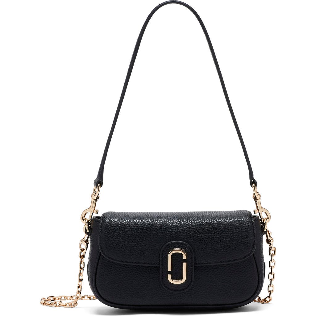 Marc Jacobs The J Marc Clover Pebble Crossbody Bag In Black