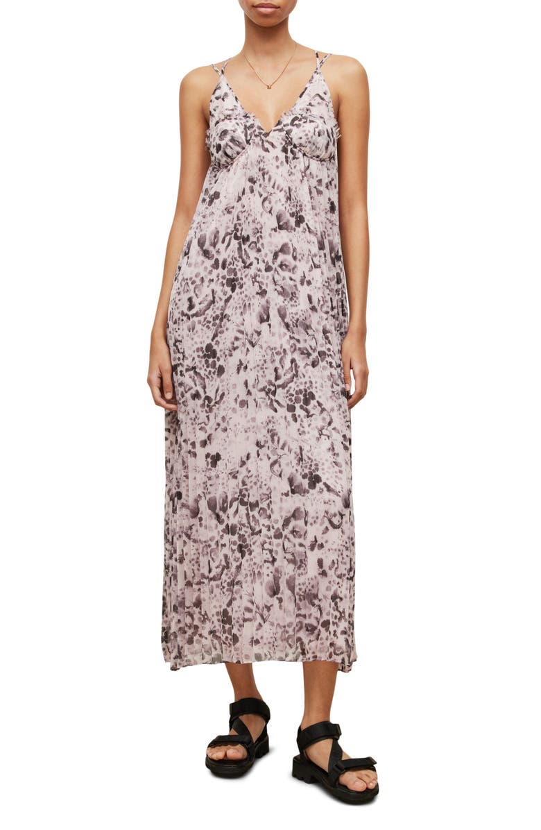 AllSaints Nouval Chiffon Maxi Dress, Alternate, color, 