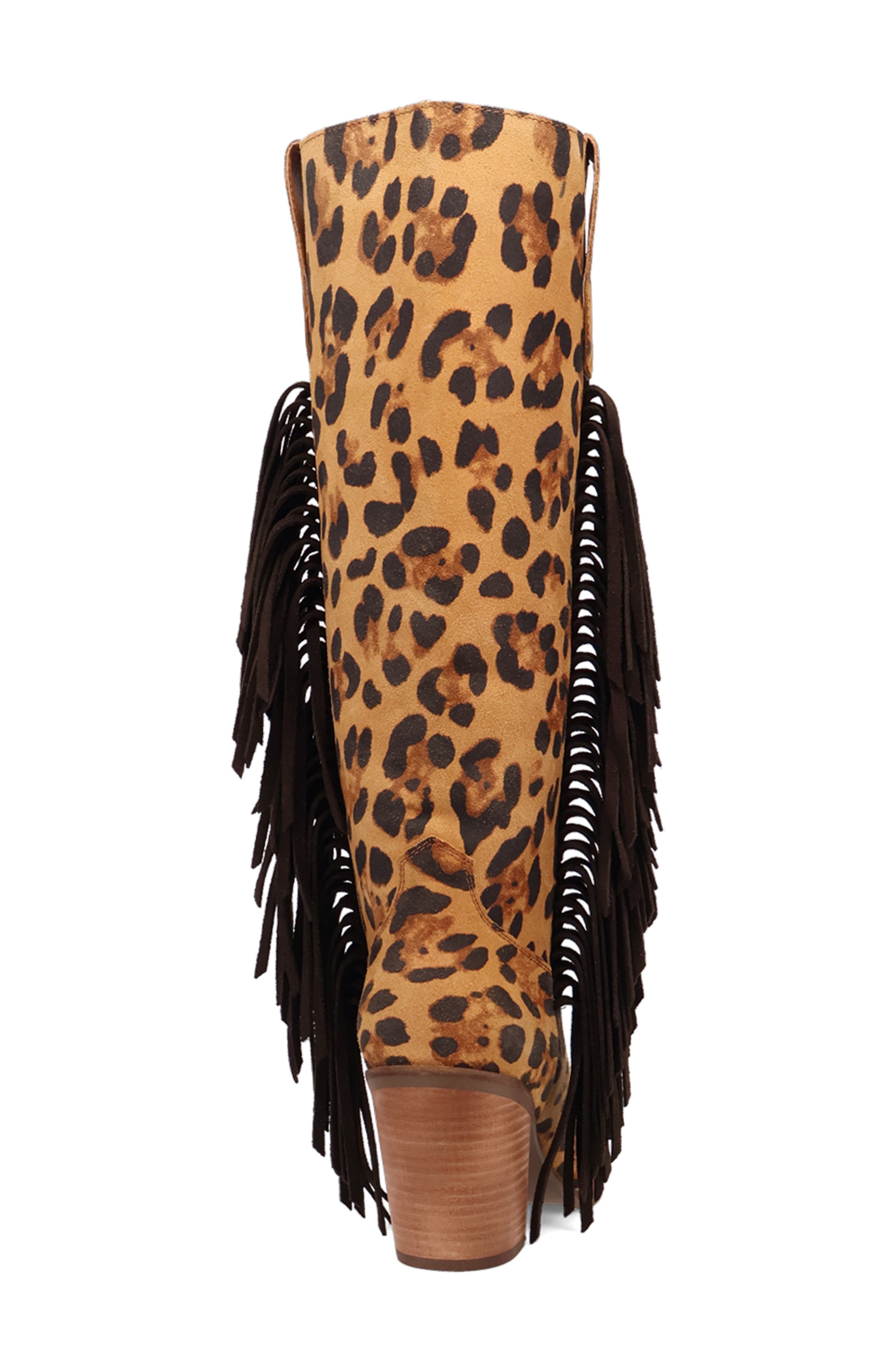 Twister Knee High Western Boot, Alternate, color, LEOPARD