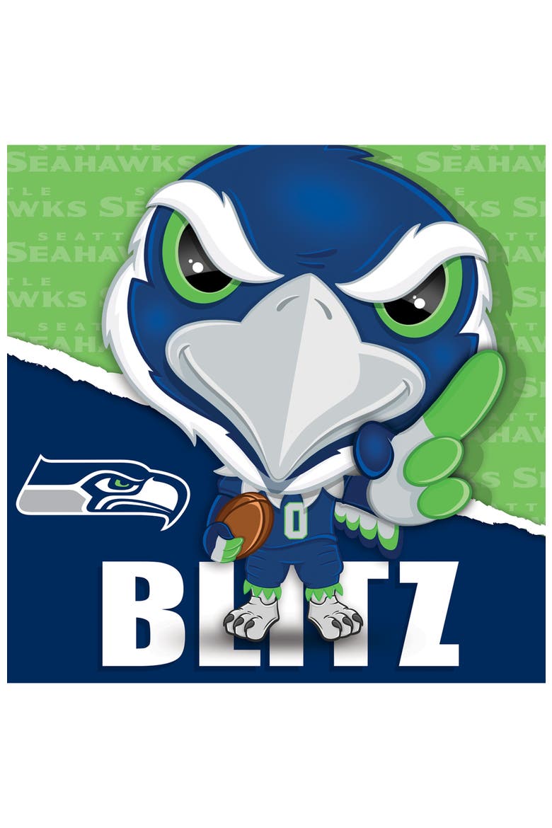 Seattle Seahawks Mascot 100 Piece Puzzle, Alternate, color, Multicolor