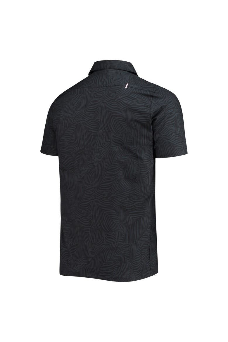 Men's The Wild Collective Black Inter Miami CF Abstract Palm Button-Up Shirts, Alternate, color, Black