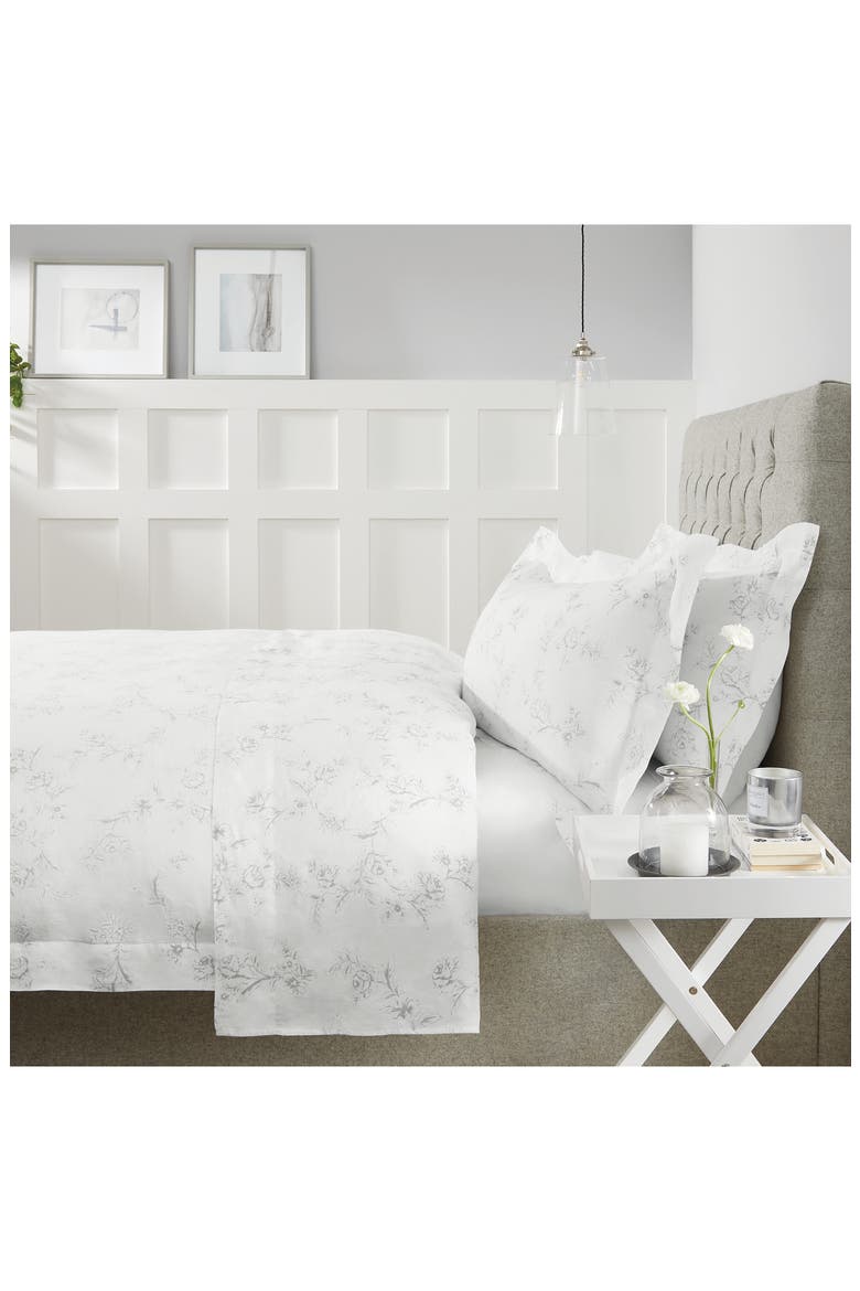Emilie Linen Flat Sheet, Alternate, color, CHALK