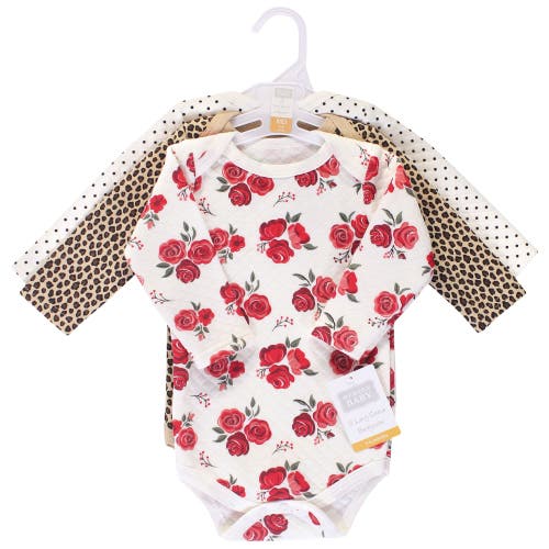 Hudson Baby Quilted Long Sleeve Cotton Bodysuits In Multi