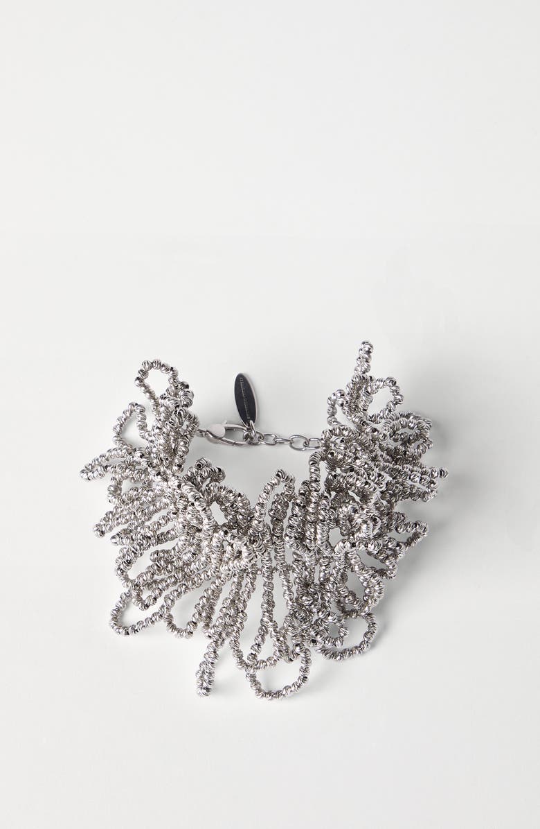 Brunello Cucinelli Hematite and Sterling Silver bracelet, Alternate, color, Silver