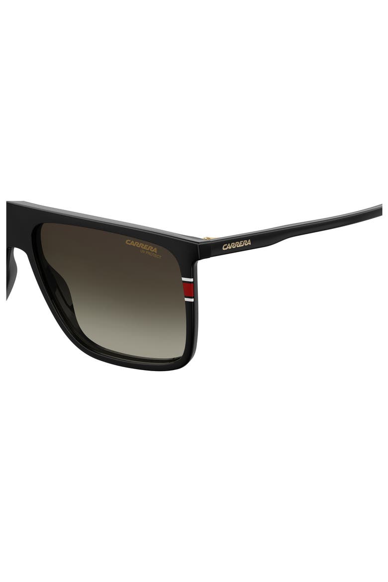 58mm Flat Top Sunglasses, Alternate, color, BLACK