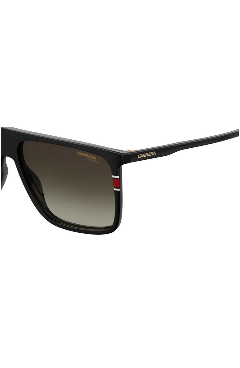 Carrera Eyewear 58mm Polarized Flat Top Sunglasses, Alternate, color, Black