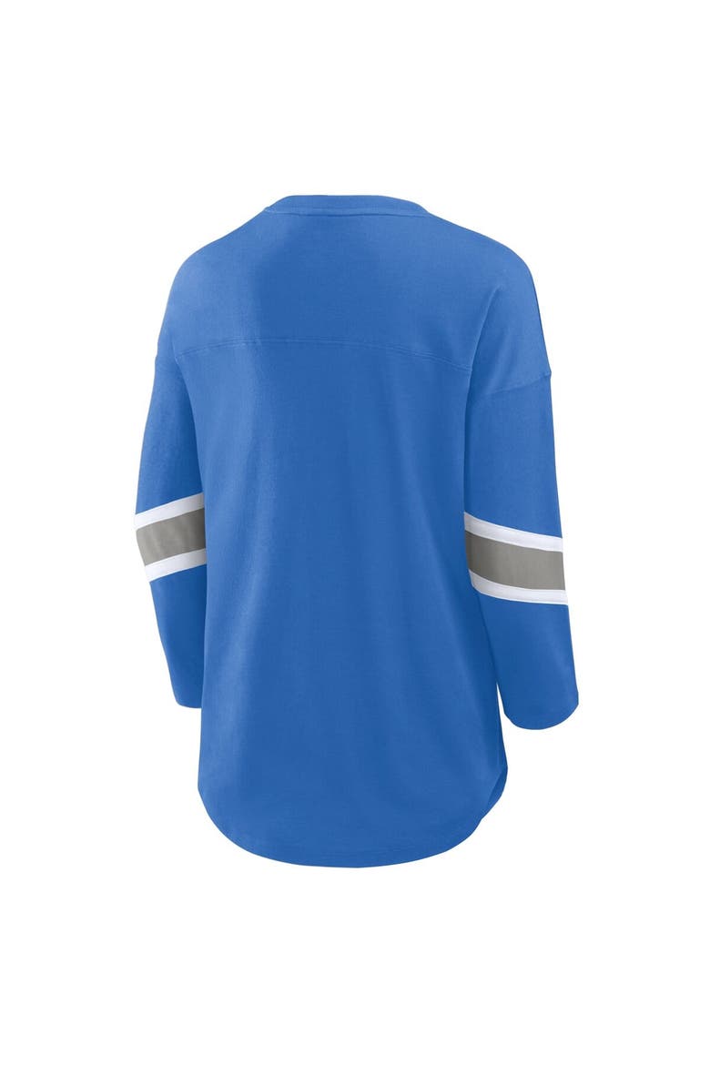 Women's Fanatics  Blue Detroit Lions Redzone 3/4-Sleeve T-Shirt, Alternate, color, Blue