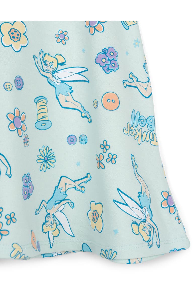 Peter Pan Tinker Bell Short Sleeve Skater Dress, Alternate, color, Tinker Bell Mint