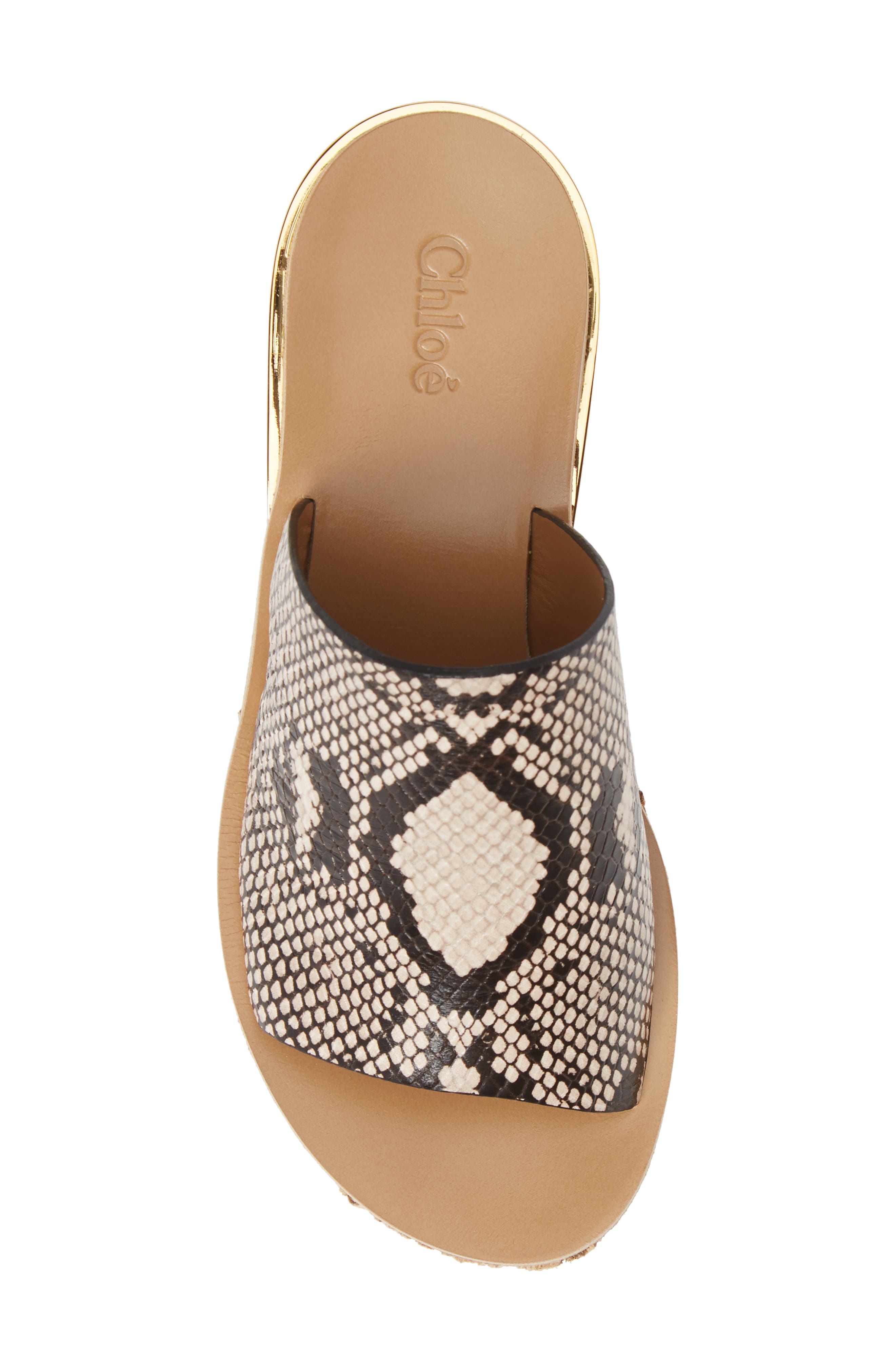 Chloé Camille Python Embossed Platform Sandal, Alternate, color, 