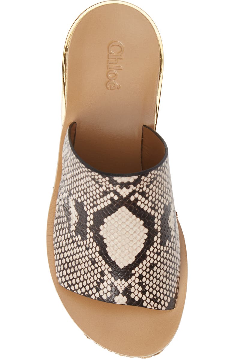 Chloé Camille Python Embossed Platform Sandal, Alternate, color,