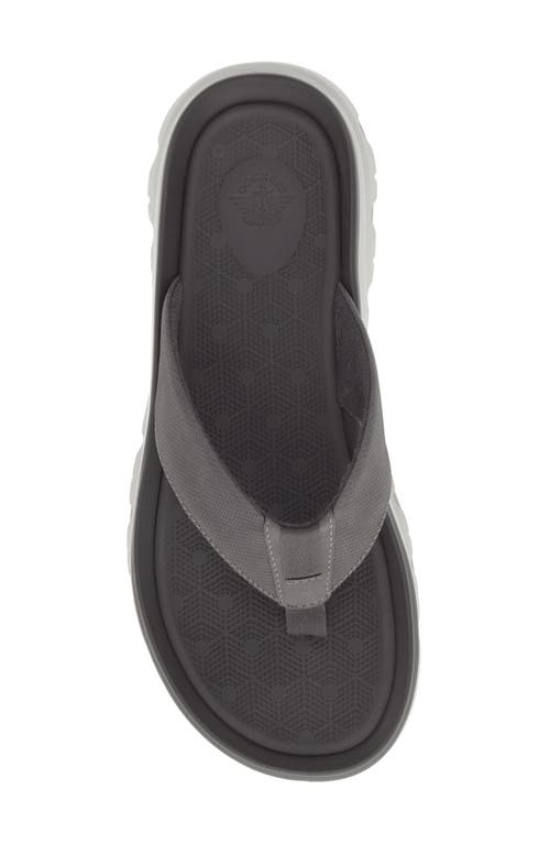 Dockers Mens Luka Synthetic Leather Casual Flip Flop Sandal Shoe In Black