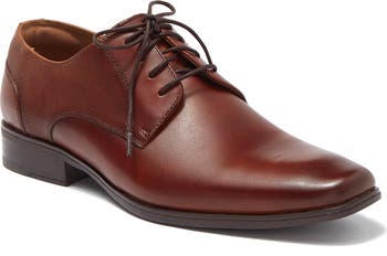 Leather Redish Brown Florsheim Derby Shoes | Size 12 Italian Mens Dress Shoes 12 Ease Florsheim Brown Leather  main image 3