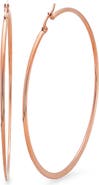 STEELTIME 18k Rose Gold Plated Hoop Earrings