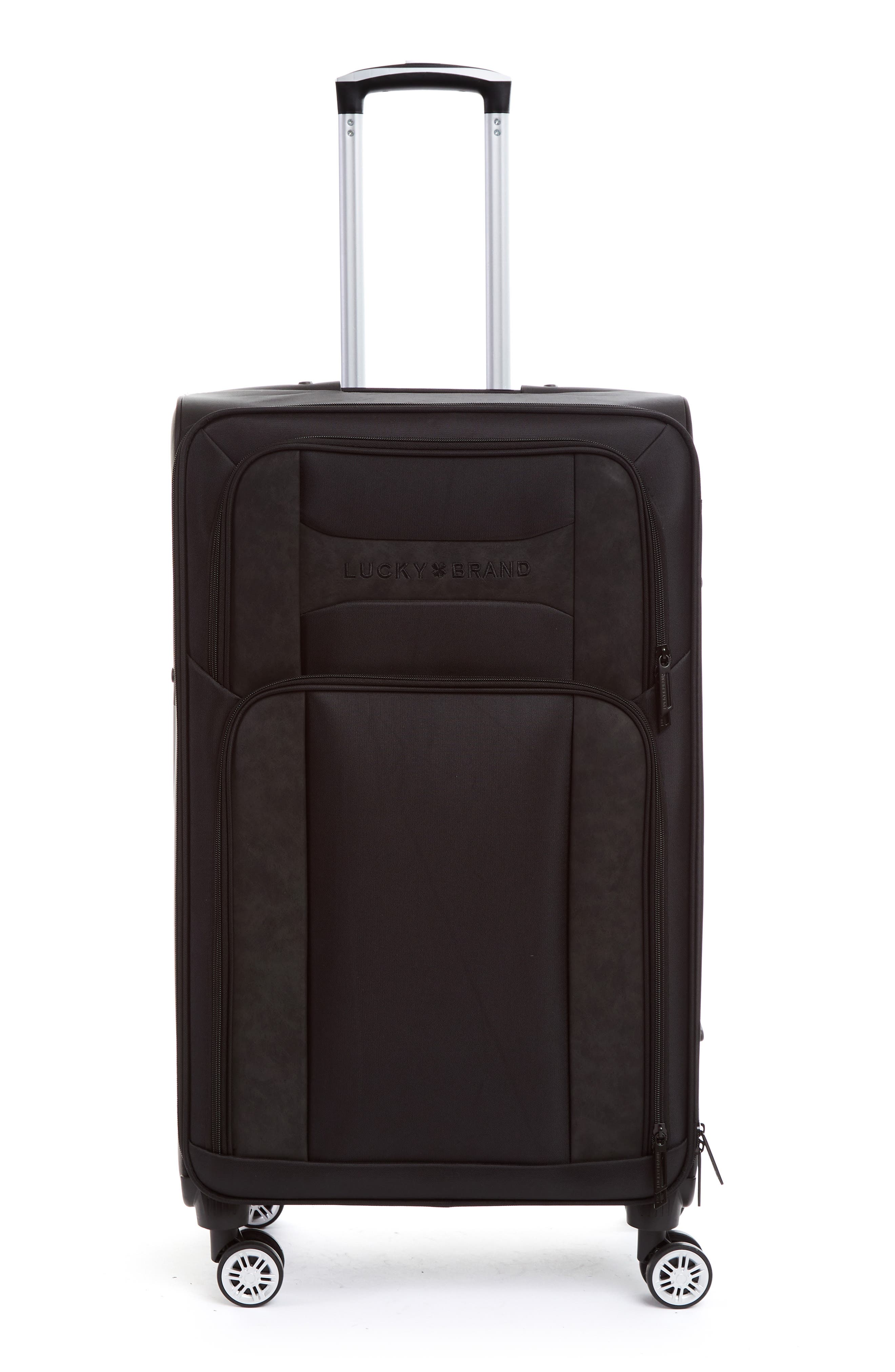 Lucky Brand Scout 28-Inch Hardside Spinner Packing Case, Main, color, Black Tonal