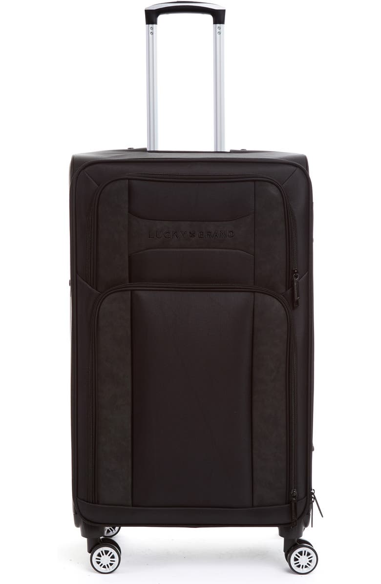 Lucky Brand Scout 28-Inch Hardside Spinner Packing Case, Main, color, Black Tonal