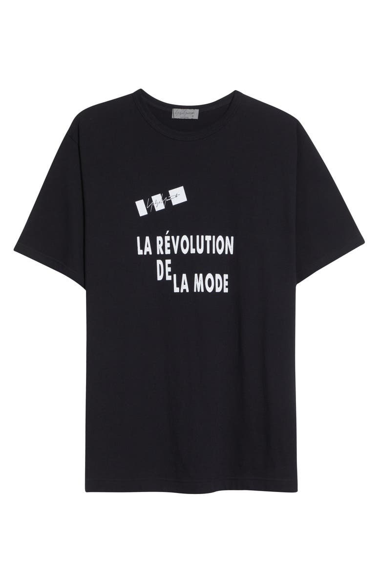 Yohji Yamamoto Graphic T-Shirt, Alternate, color, Black