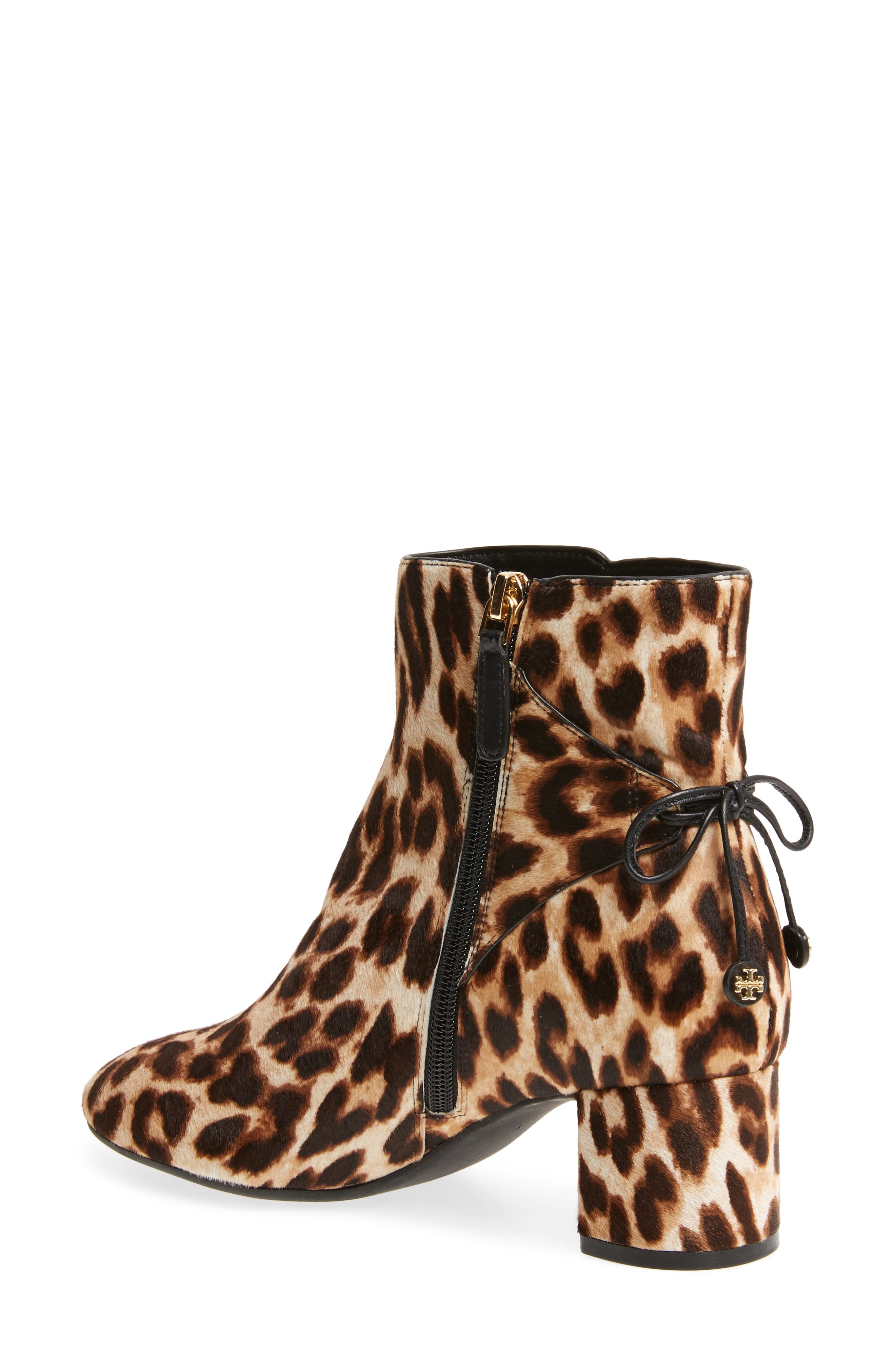 Laila Genuine Calf Hair Bootie, Alternate, color, LEOPARD CALF HAIR