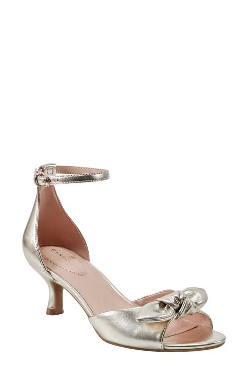 Bandolino Andora Ankle Strap Kitten Heel Sandal in Gol01 