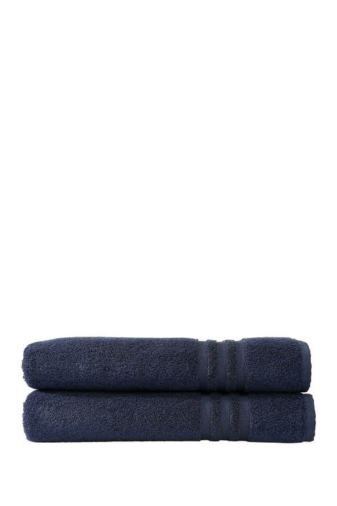 Denzi Bath Towels - Set of 2 - Twilight Blue