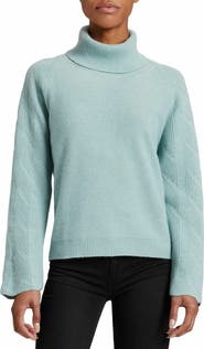 Santorelli Dana Cowl Neck Sweater with Bell Sleeves