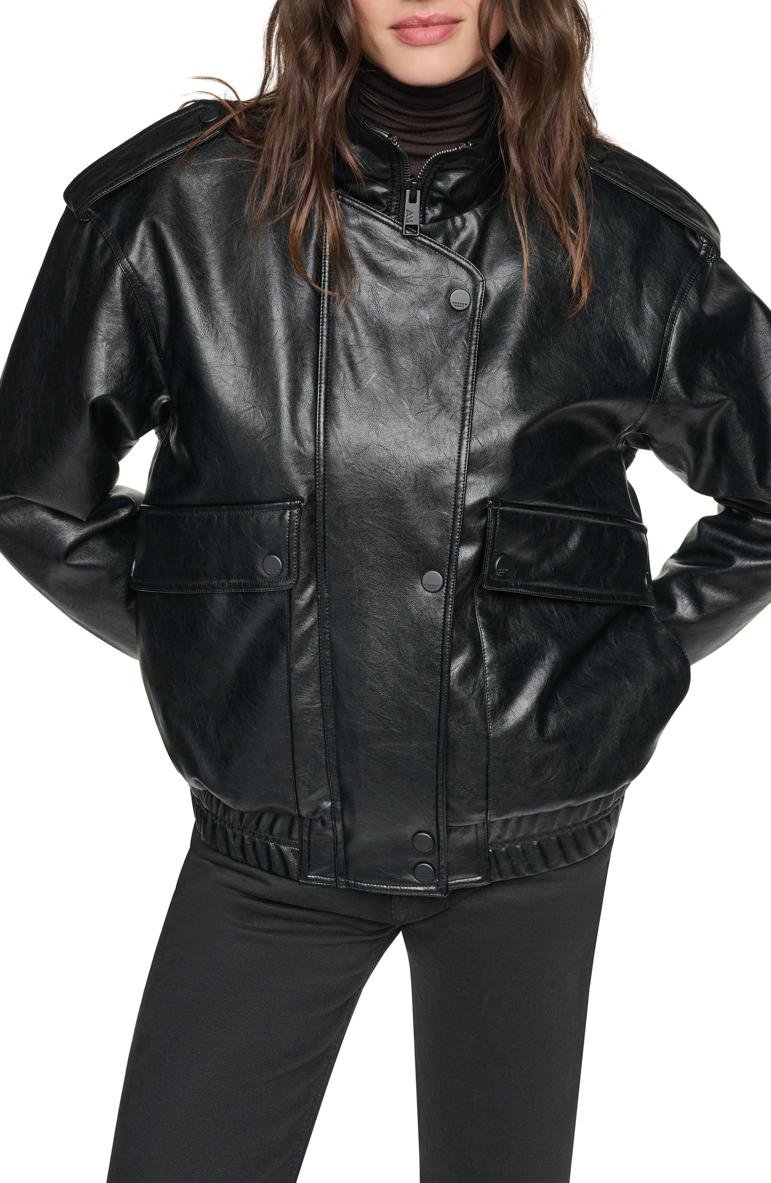 Sorbow Relaxed Faux Fur Lined Bomber Jacket