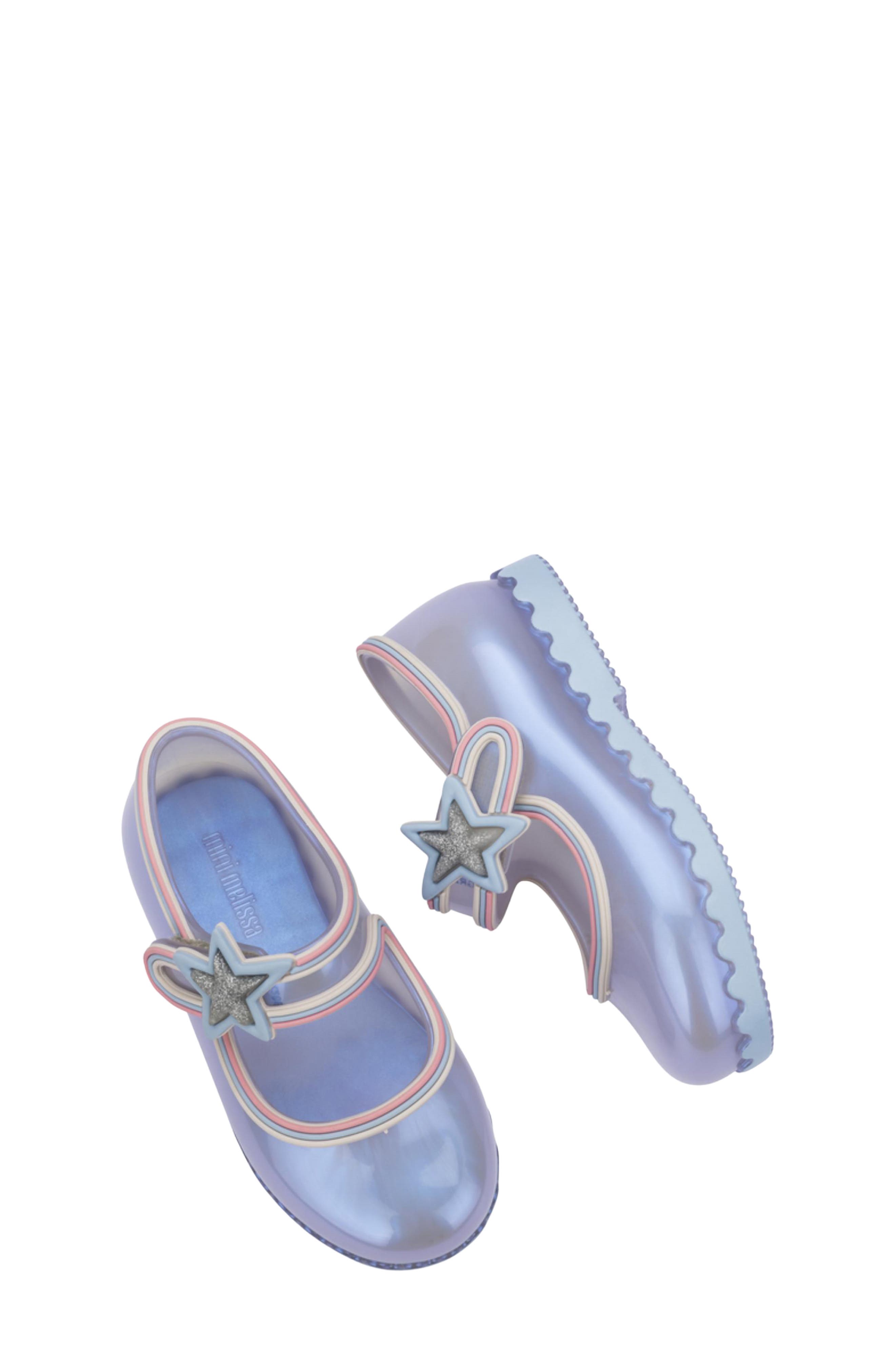 Kids' Hip Ballerina Mary Jane Flat, Alternate, color, PEARLY BLUE / PINK