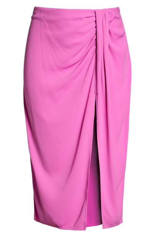 Open Edit Faux Wrap Midi Skirt