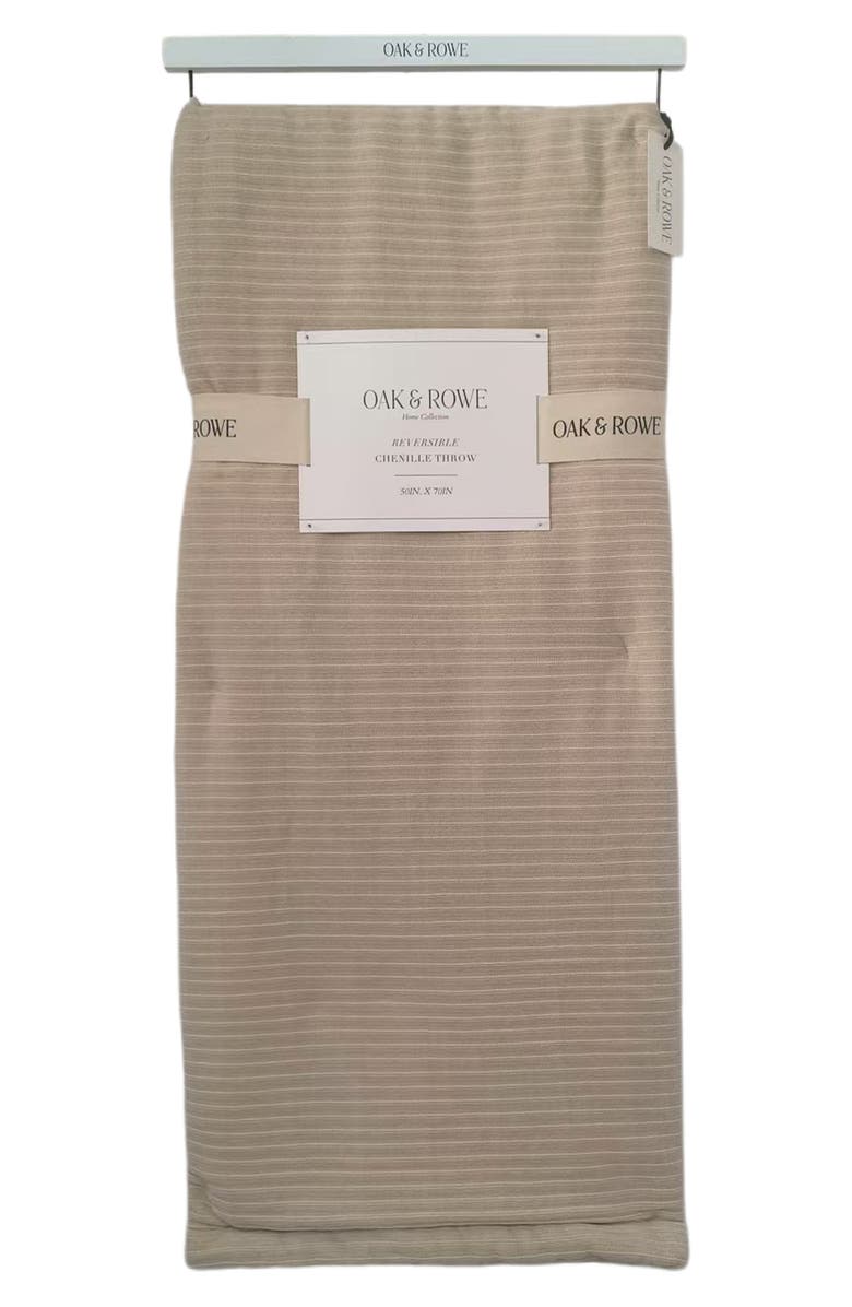 ARTISAN 34 Reversible Chenille Throw Blanket, Main, color, Taupe