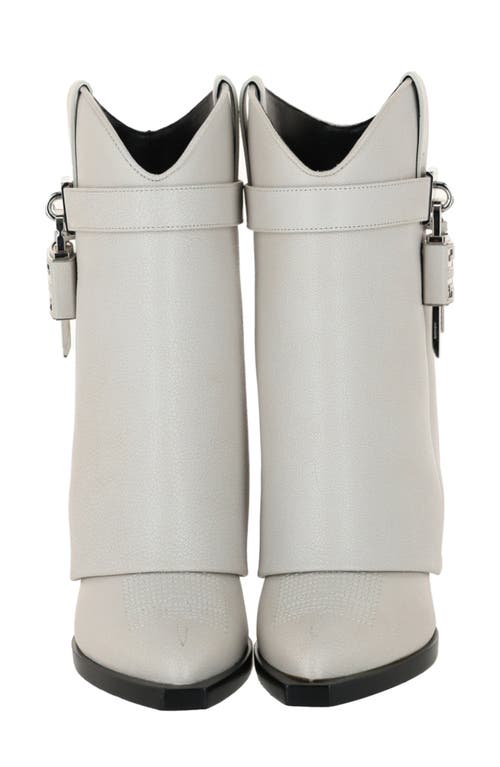 Givenchy Shark Lock Leather Cowboy Boot In Animal Print