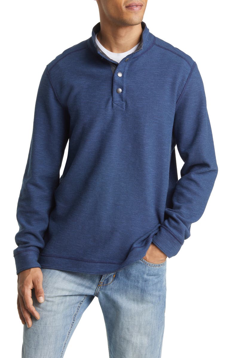 Tommy Bahama Fliprider Reversible Quarter Snap Pullover, Alternate, color,