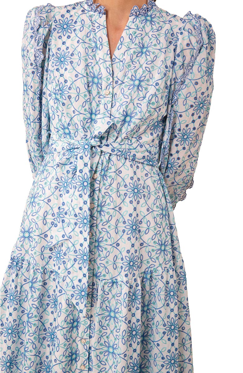 Hale Bob Valerie Eyelet Maxi Dress, Alternate, color, 