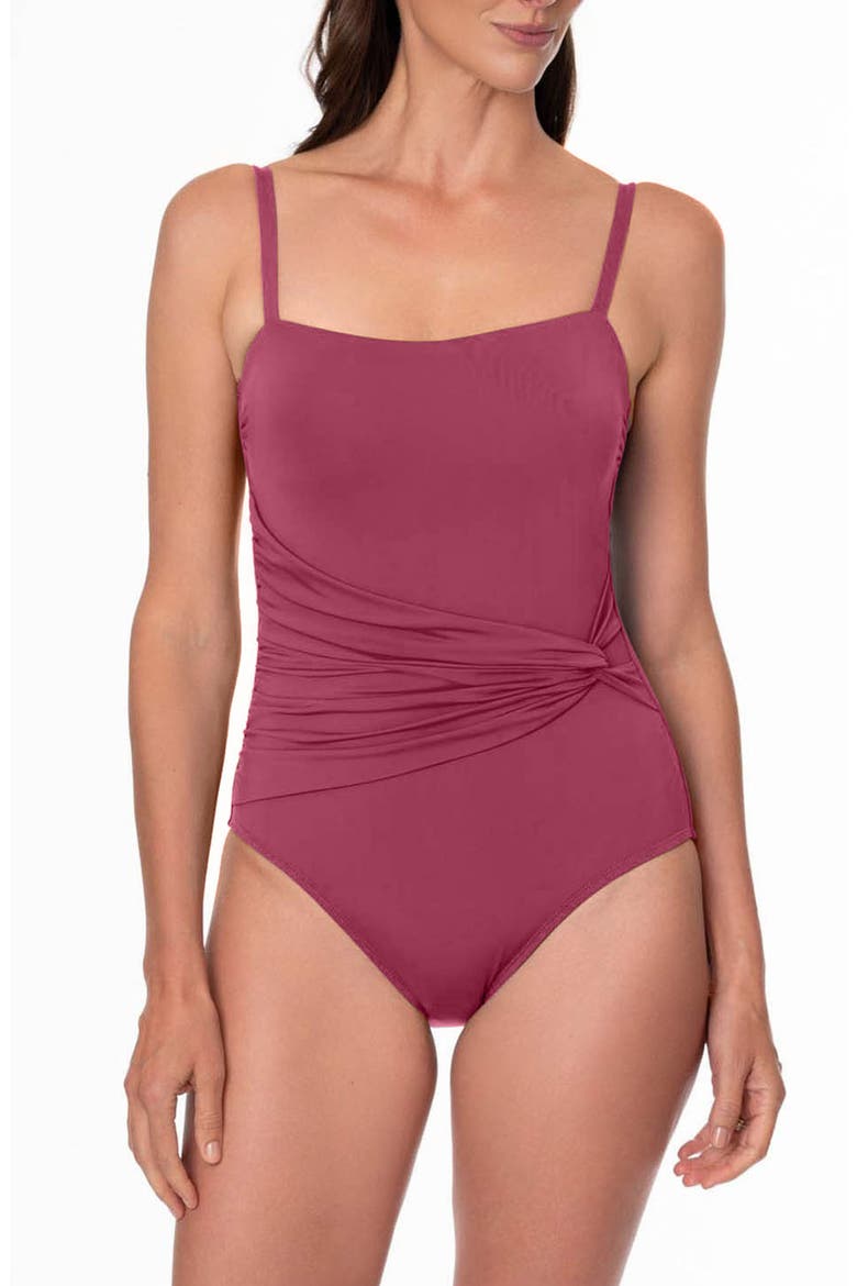 Donna One-Piece Swimsuit, Main, color, MULBERRY