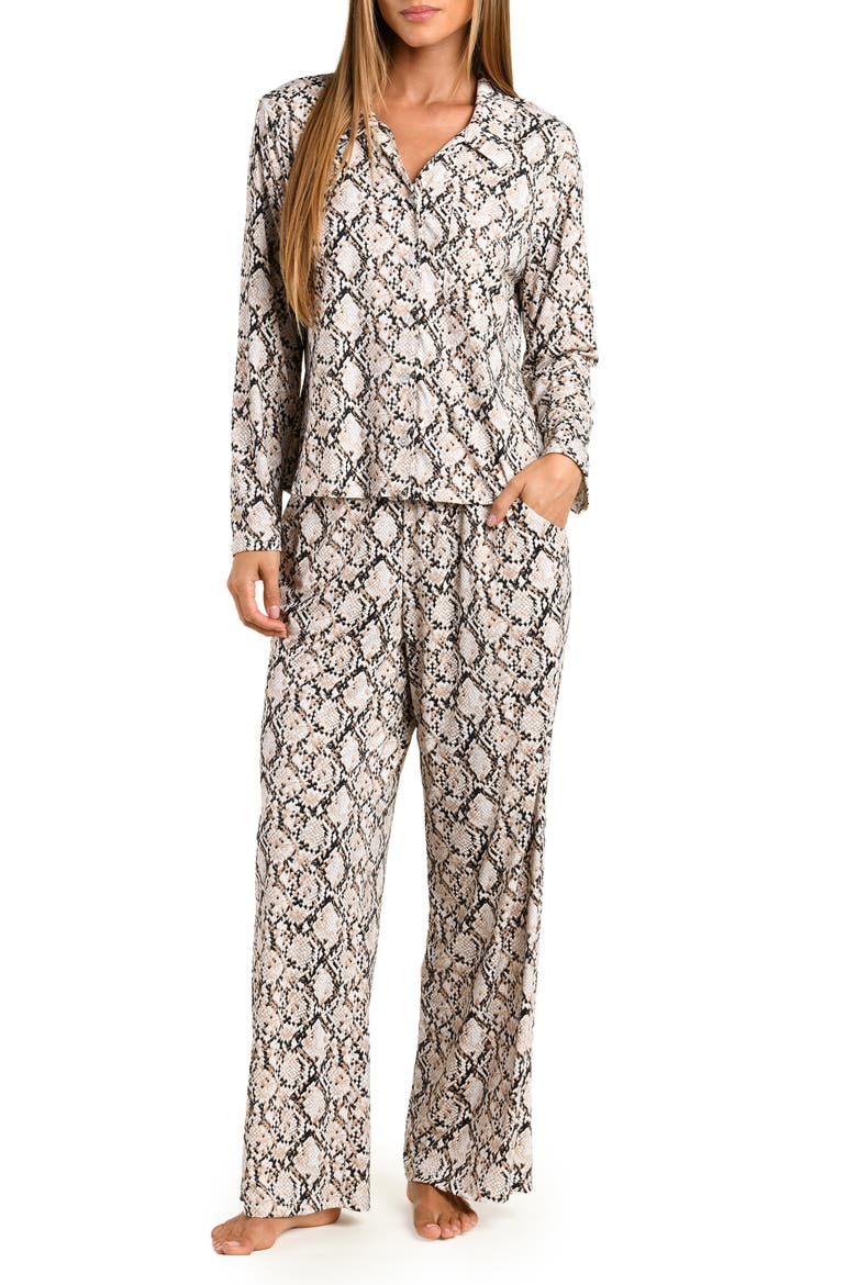 Island Serpent Pajamas, Main, color, BROWN MULTI
