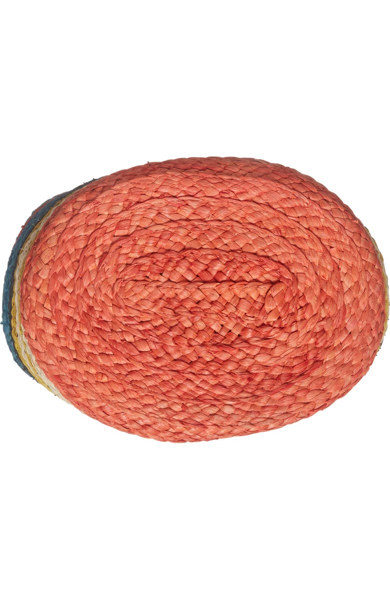 Nordstrom Stripe Woven Cornhusk Tote, Alternate, color,