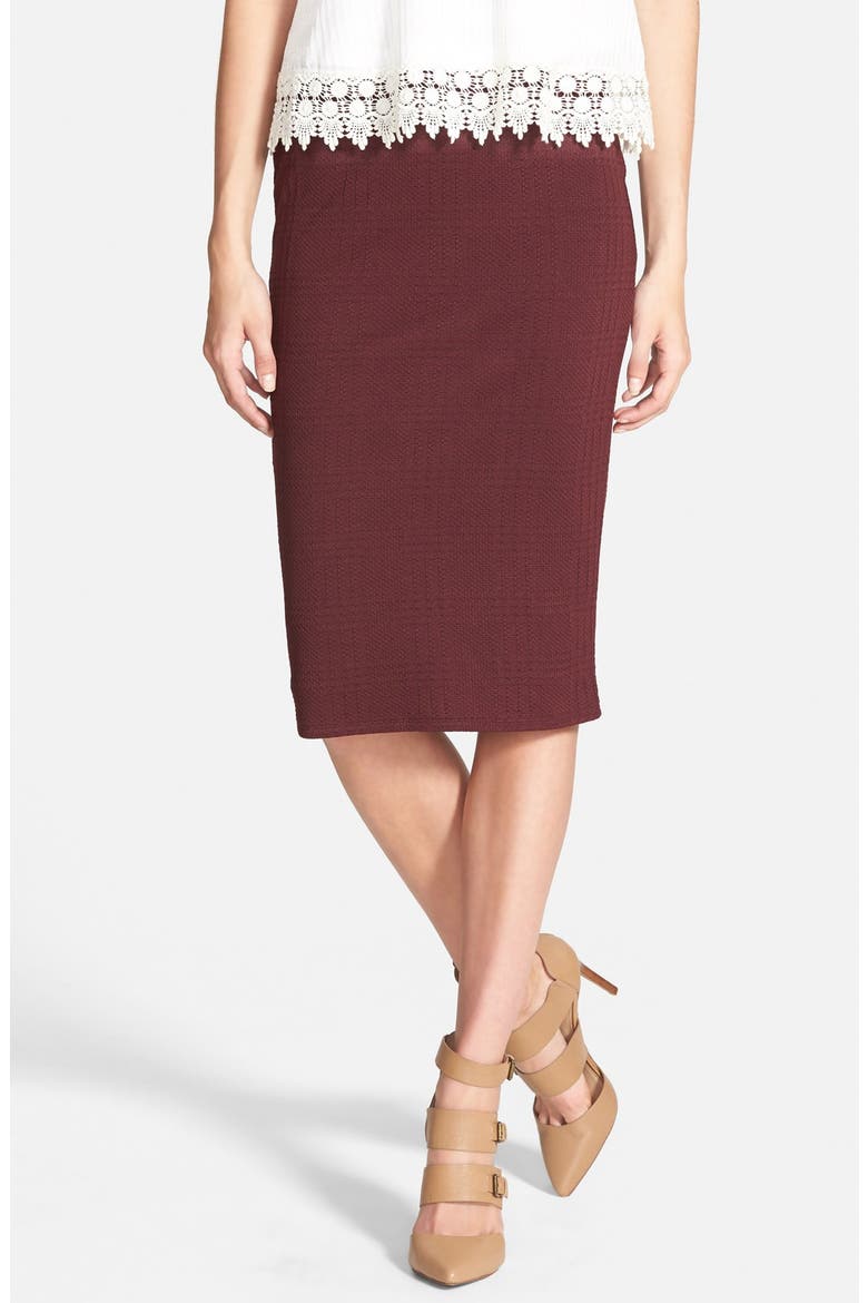 Textured Tube Skirt, Main, color, BURGUNDY STEM