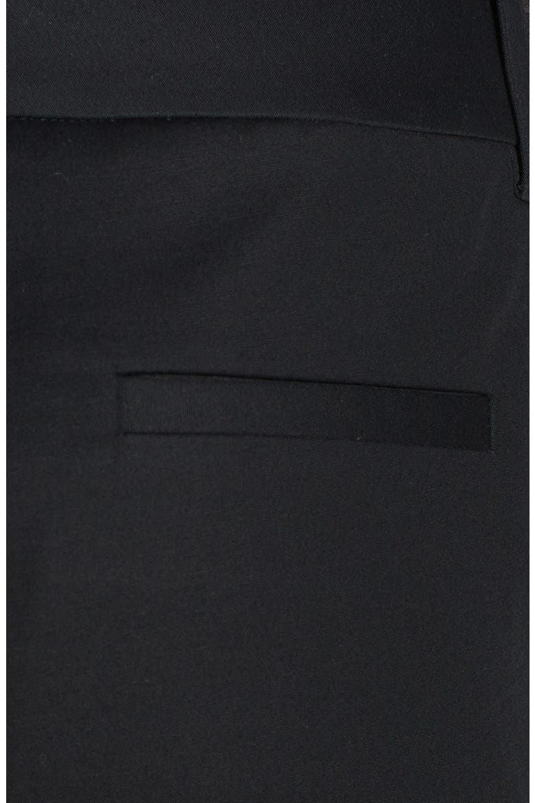 Flat Front Cuff Stretch Cotton Shorts, Alternate, color, RICH BLACK