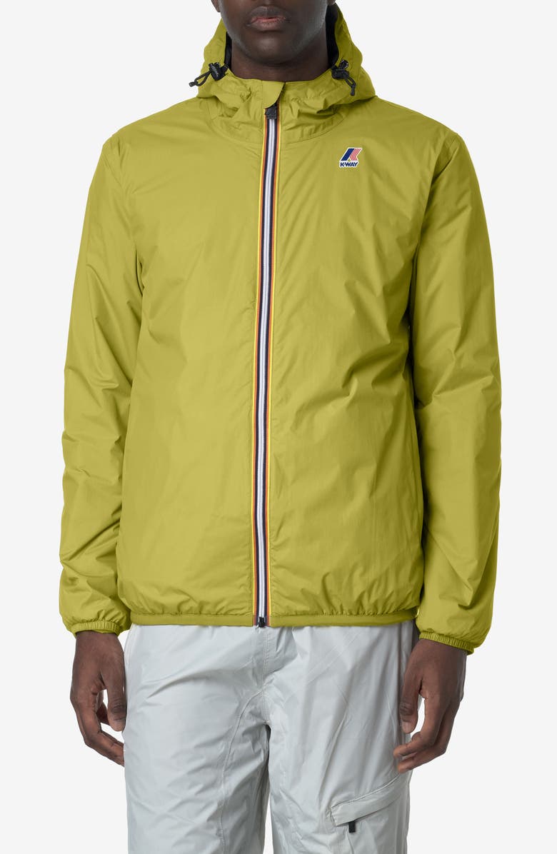 K-Way Le Vrai 4.0 Claude Warm Water Repellent Jacket, Main, color, Green Moss