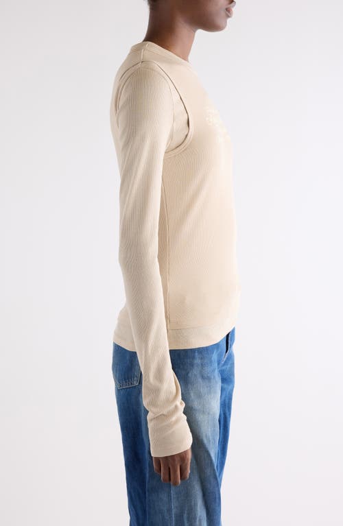 Acne Studios Elga Fairy Tale Layered Rib Top In Neutral