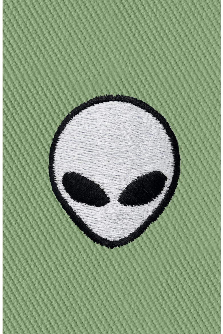 Mens Lil Alien Cotton Bucket Hat, Alternate, color, Turf Green