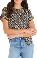 NIC+ZOE Lacy Diamonds Day Gloss Woven Shirt