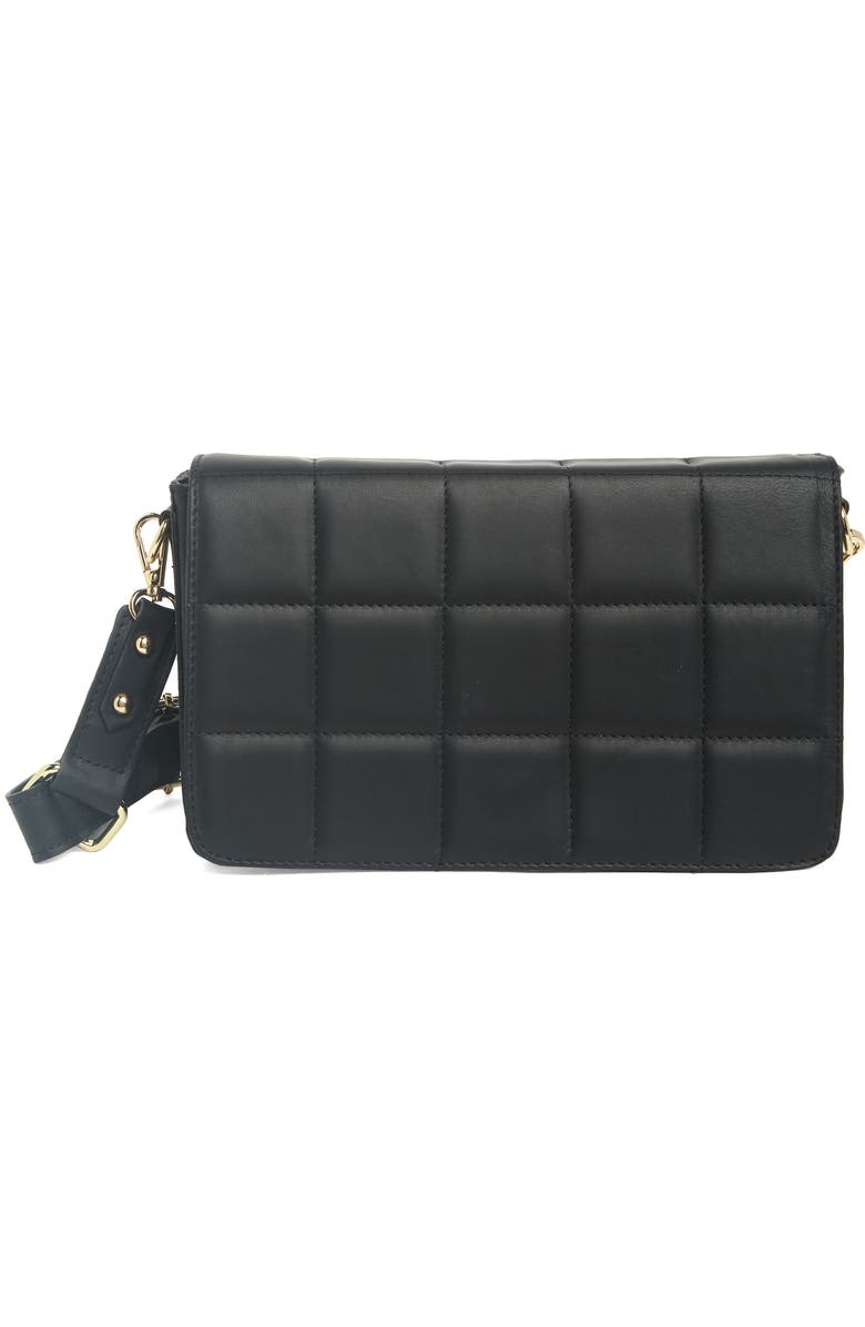 ANNA LUCHINI Square Quilt Leather Shoulder Bag, Main, color,