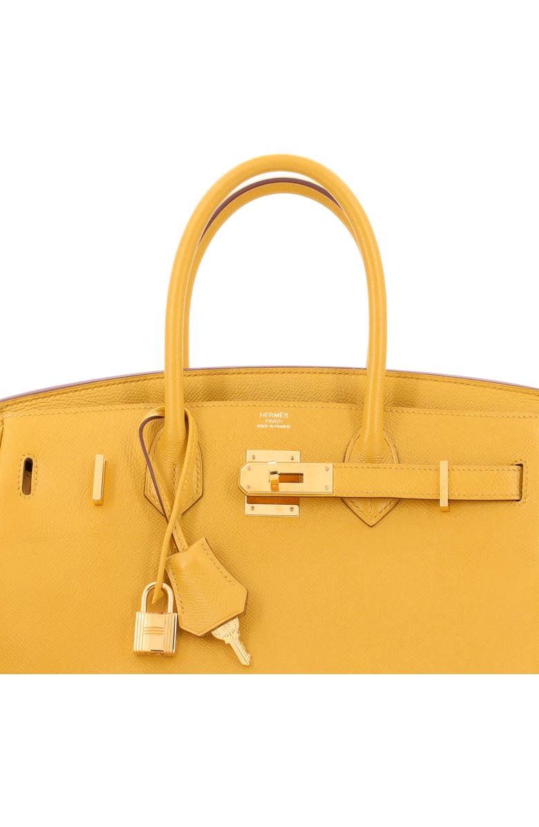 Pre-Owned Hermes Birkin Handbag Yellow Epsom with Gold Hardware 30, Alternate, color, Jaune Ambre
