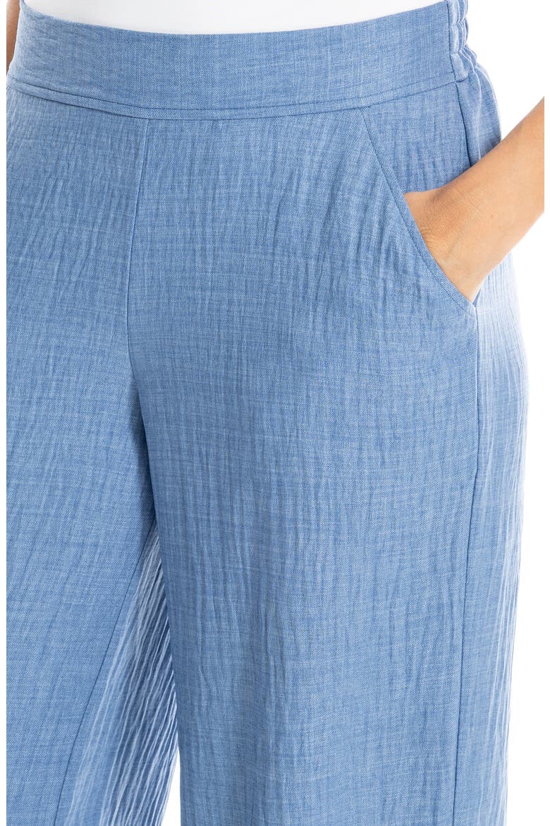 Textured Wide Leg Pants, Alternate, color, H CHAMBRAY