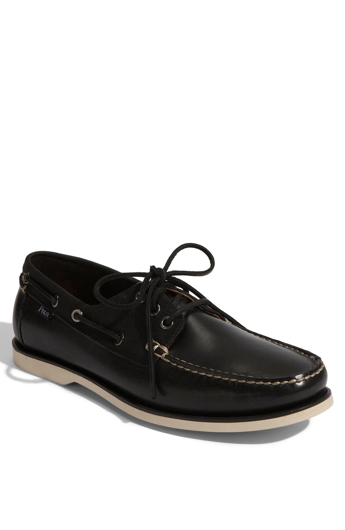 'Bienne' Boat Shoe, Main, color, Black