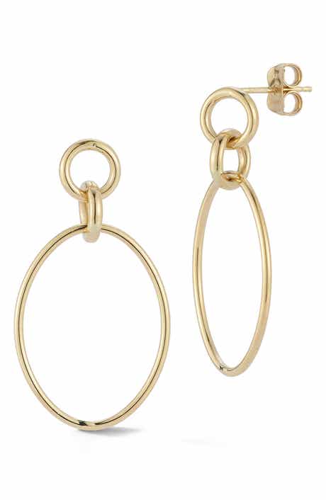 Ember Fine Jewelry 14K Gold Frontal Hoop Earrings